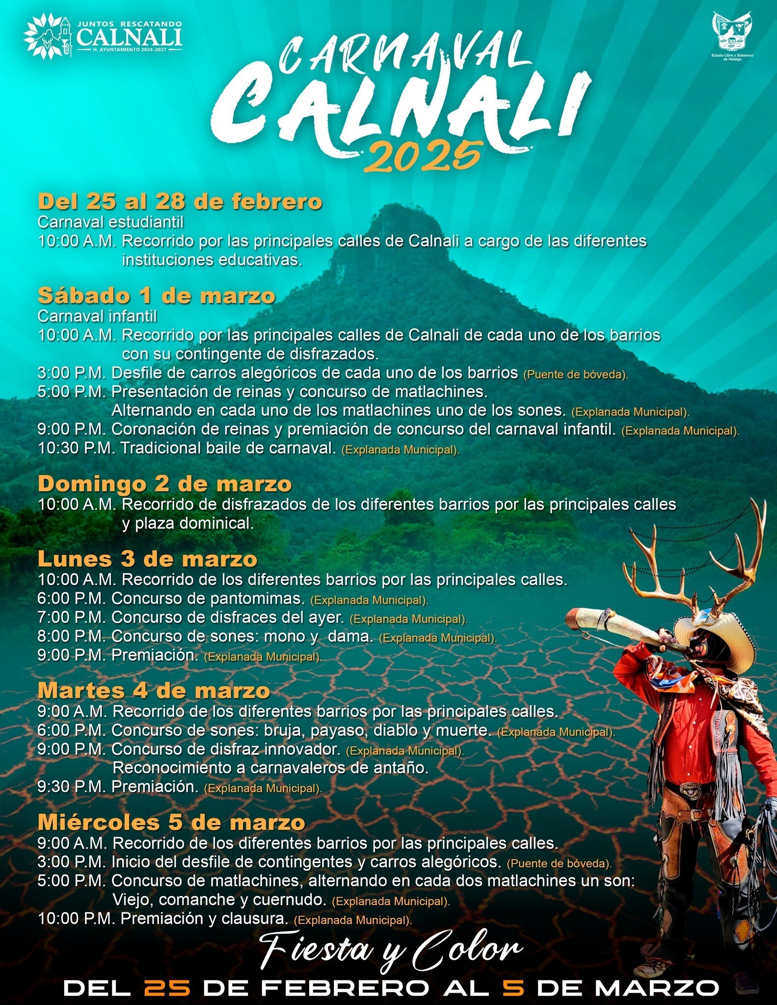 Carnaval Calnali 2025 Programa