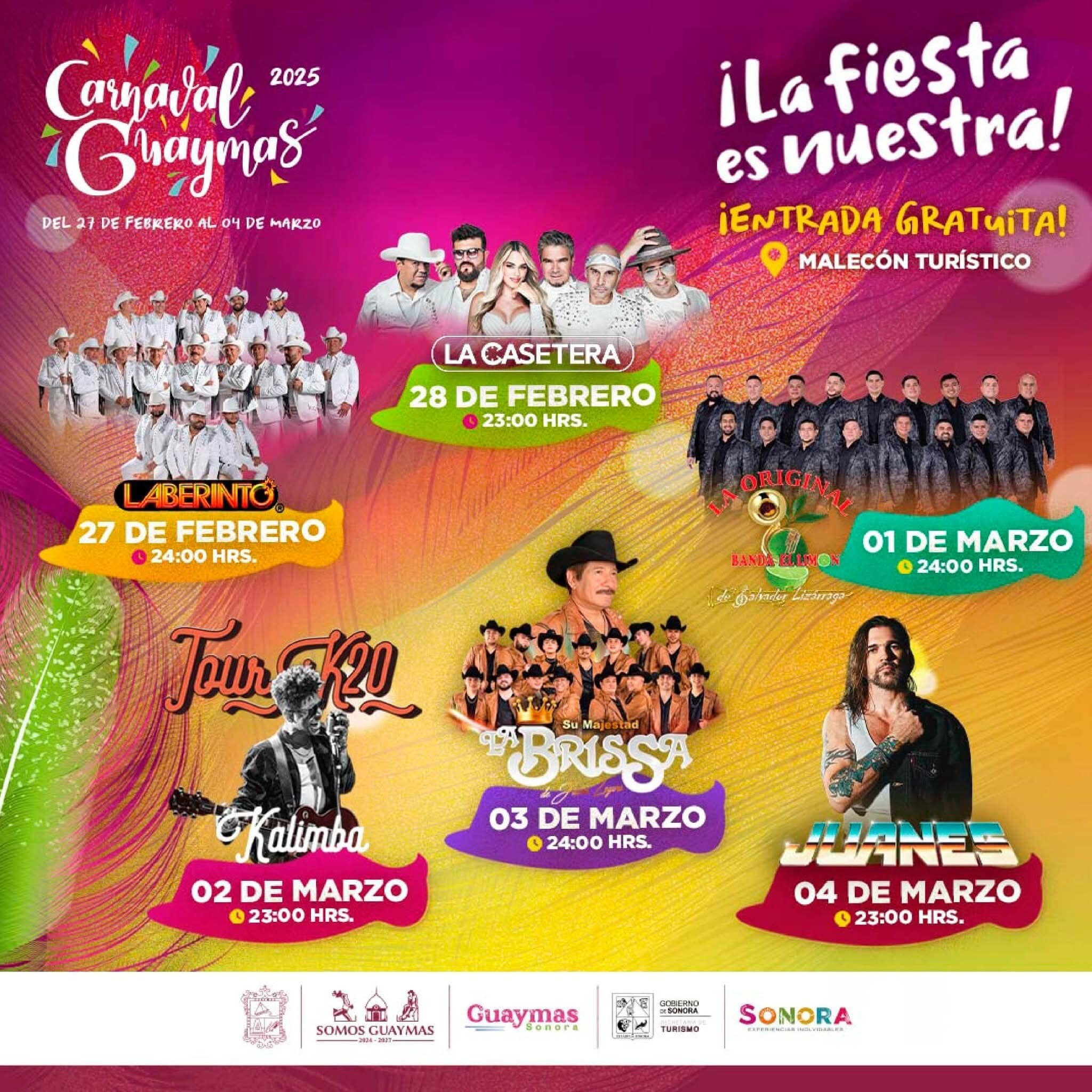 Carnaval Guaymas 2025 Programa