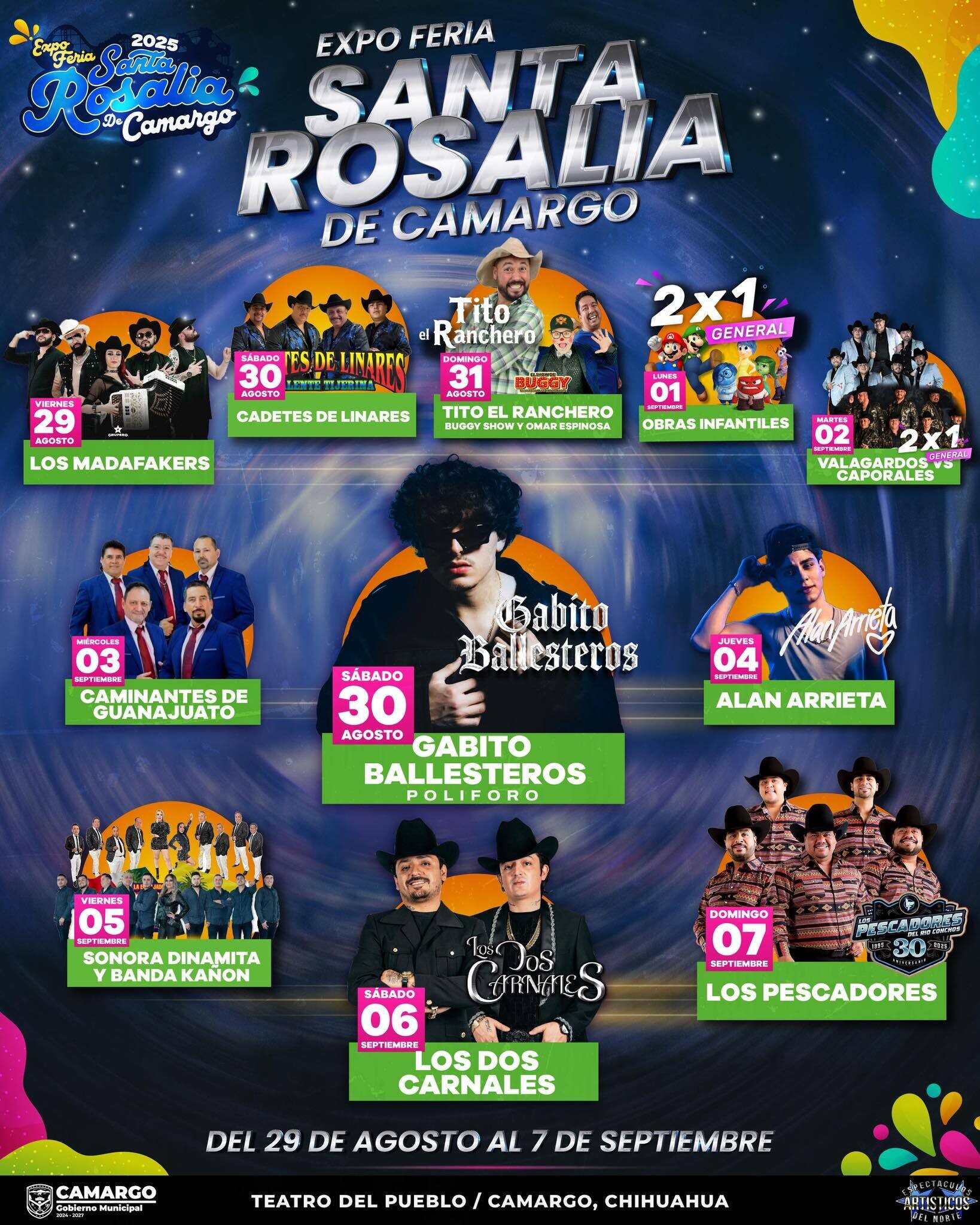 Expo Feria Santa Rosalia Camargo 2025 Teatro del Pueblo
