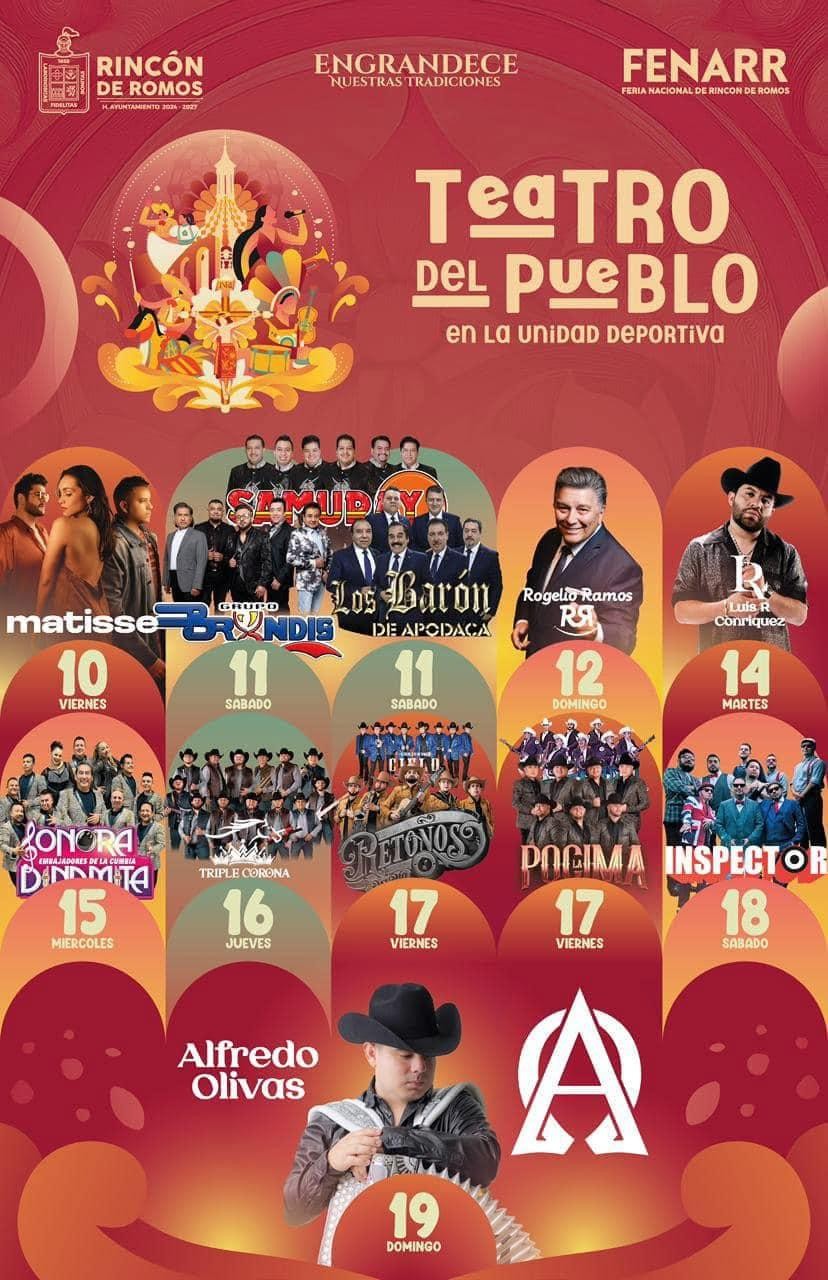 Feria Nacional Rincon de Romos 2025 Teatro del Pueblo