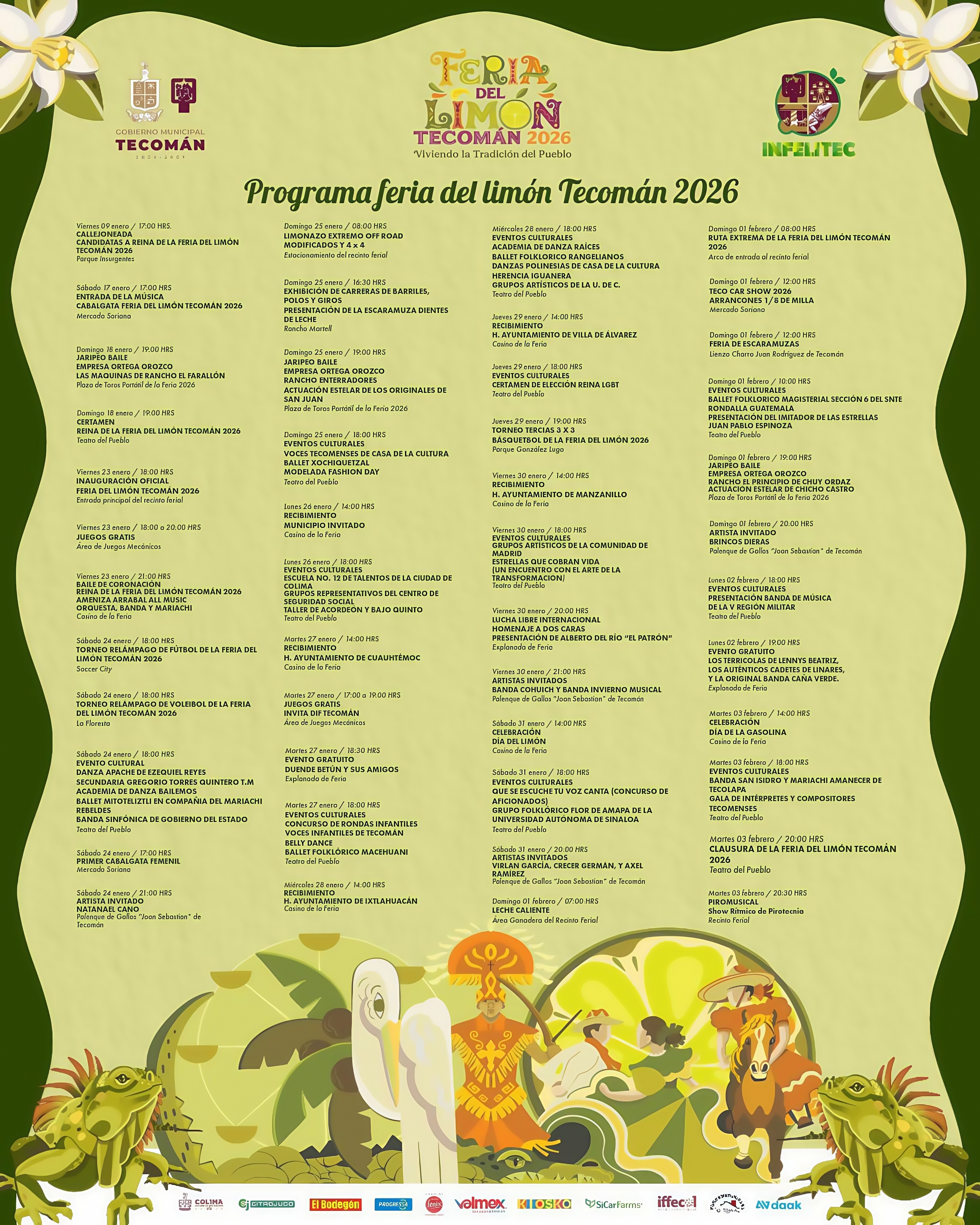 Feria del Limon Tecoman 2024 programa cultural