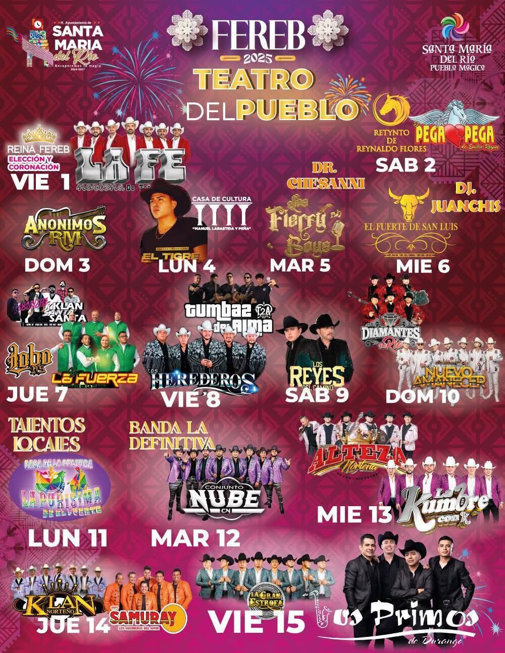 Feria del Rebozo Santa María del Río 2025 Programa