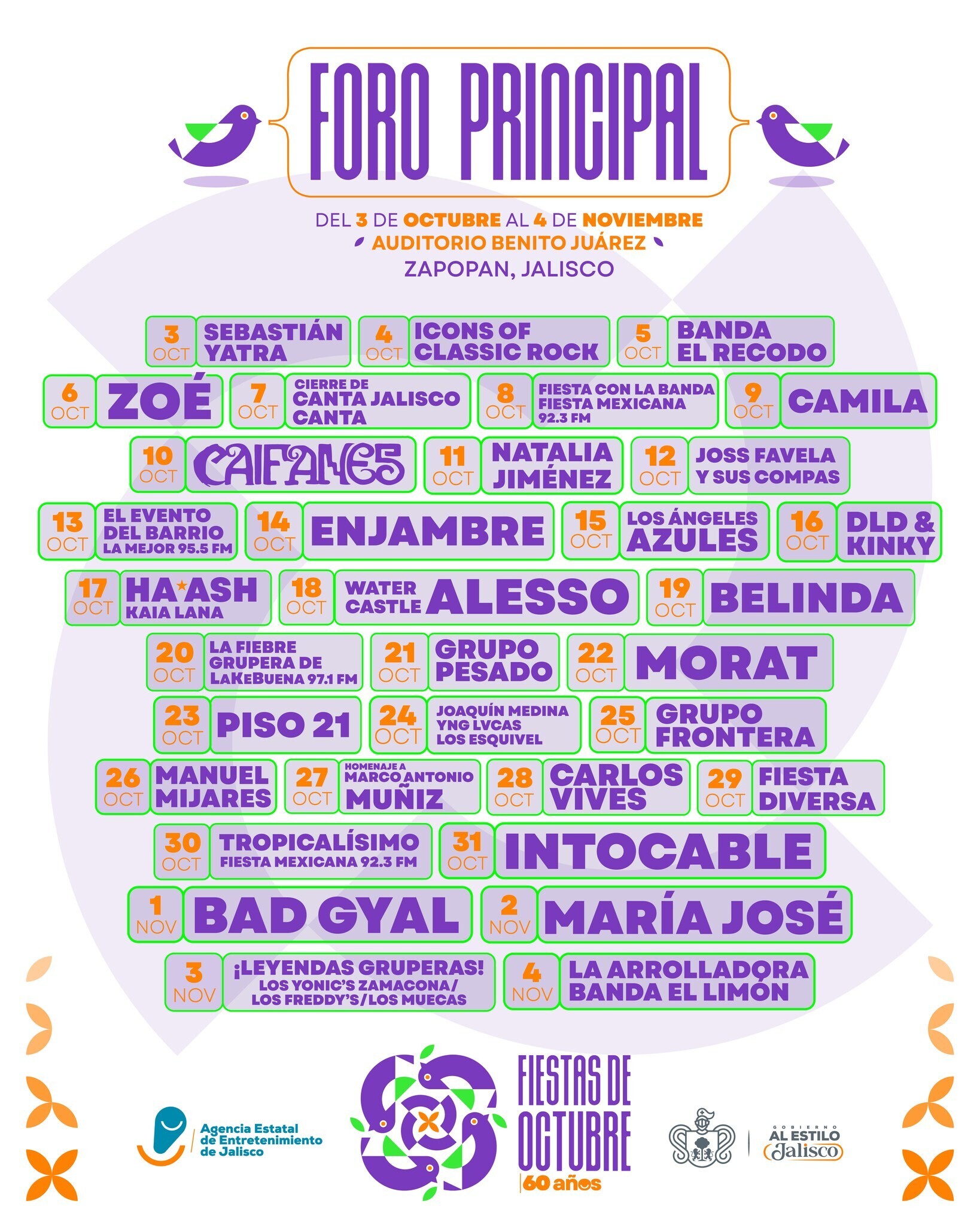 Fiestas de Octubre Guadalajara 2025 Foro Principal